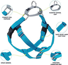 Load image into Gallery viewer, 2 Hounds Design Freedom No Pull Dog Harness | Adjustable Gentle Comfortable Control for Easy Dog Walking |for Small Medium and Large Dogs | Made in USA | Leash Included | 1&quot; LG Turquoise