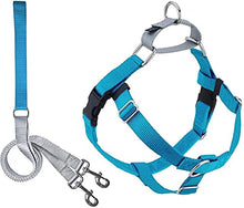 Load image into Gallery viewer, 2 Hounds Design Freedom No Pull Dog Harness | Adjustable Gentle Comfortable Control for Easy Dog Walking |for Small Medium and Large Dogs | Made in USA | Leash Included | 1&quot; LG Turquoise