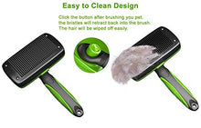 Load image into Gallery viewer, Tminnov Self Cleaning Slicker Brush, Dog Brush / Cat Brush for Shedding and Grooming, Deshedding Tool for Pet - Gently Removes Long and Loose Undercoat, Mats and Tangled Hair