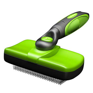Tminnov Self Cleaning Slicker Brush, Dog Brush / Cat Brush for Shedding and Grooming, Deshedding Tool for Pet - Gently Removes Long and Loose Undercoat, Mats and Tangled Hair