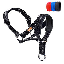 Load image into Gallery viewer, wintchuk Dog Head Collar, Head Collar with Reflective Strap to Stop Pulling for Small Medium and Large Dogs, Adjustable (M, Black)