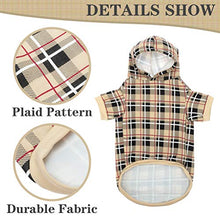 Load image into Gallery viewer, EXPAWLORER Plaid Dog Hoodie - British Style Plaid Pet Sweaters with Hat for Small Medium Large Dogs