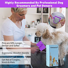 Load image into Gallery viewer, Pet Slicker Brush for Medium or Long Haired Dogs and Cats, Extra Long Pin Slicker Brush for Removes Loose Hair, Tangles, Knots, Best Grooming Brush for Professional Pet Groomers, Free Dog Comb, Large