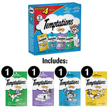 Load image into Gallery viewer, TEMPTATIONS Classic Crunchy and Soft Cat Treats Feline Favorite Variety Pack, (4) 3 oz. Pouches