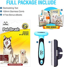 Load image into Gallery viewer, Pet Neat Pet Grooming Brush Effectively Reduces Shedding by Up to 95% Professional Deshedding Tool for Dogs and Cats (Blue)
