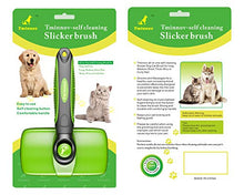 Load image into Gallery viewer, Tminnov Self Cleaning Slicker Brush, Dog Brush / Cat Brush for Shedding and Grooming, Deshedding Tool for Pet - Gently Removes Long and Loose Undercoat, Mats and Tangled Hair