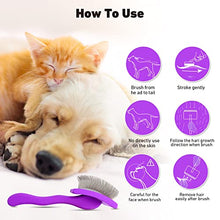 Load image into Gallery viewer, Pet Slicker Brush for Medium or Long Haired Dogs and Cats, Extra Long Pin Slicker Brush for Removes Loose Hair, Tangles, Knots, Best Grooming Brush for Professional Pet Groomers, Free Dog Comb, Large
